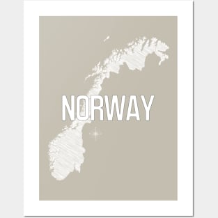 Country Wall Decor Norway Black and White Art Canvas Poster Prints Modern Style Painting Picture for Living Room Cafe Decor World Map Posters and Art